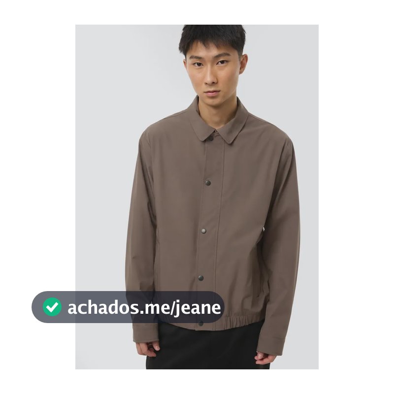 Jaqueta Masculina Em Tecido Tech Hering Marrom M