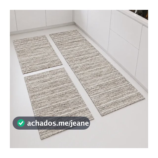 Tapete Kit Cozinha Antiderrapante Passadeira Jogo Lavável 1.4 M 45 Cm Caramelo