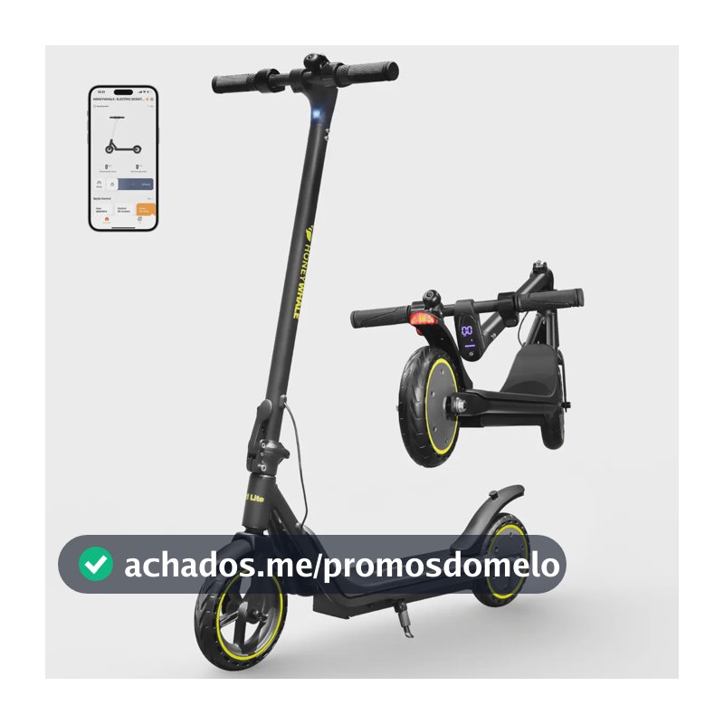 Patinete Elétrico HONEYWHALE M1 LITE Dobrável Com Bluetooth, Para Adultos