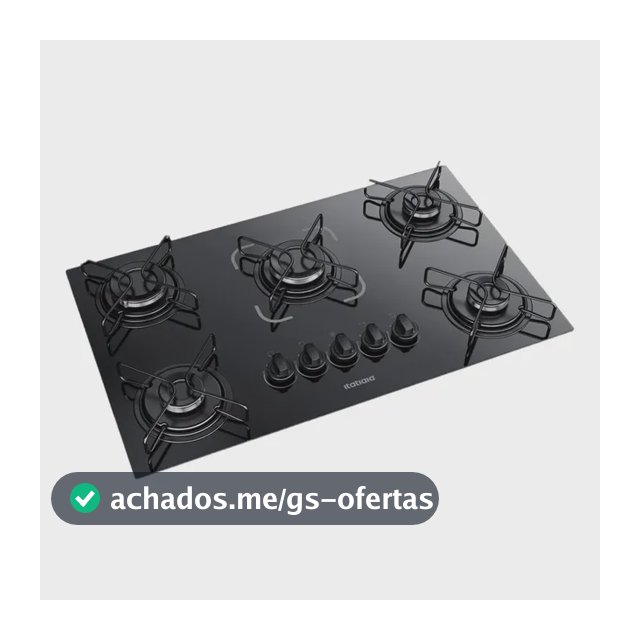 Cooktop Fogão Itatiaia Essencial 5 Bocas Bivolt Preto Preto 127/220v