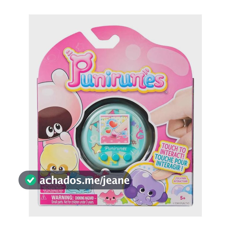 Pet Eletrônico Interativo Bichinho Virtual Punirunes Sunny Verde claro