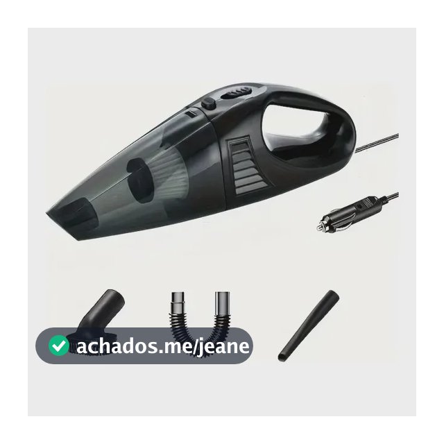 Aspirador De Mão Para Carro Com Forte Sucção Preto