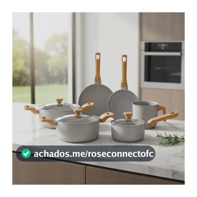 Jogo De Panelas Antiaderente Cerâmica Até 8 Peças Mimo Style 6 Peças Pratic Cook Grafite