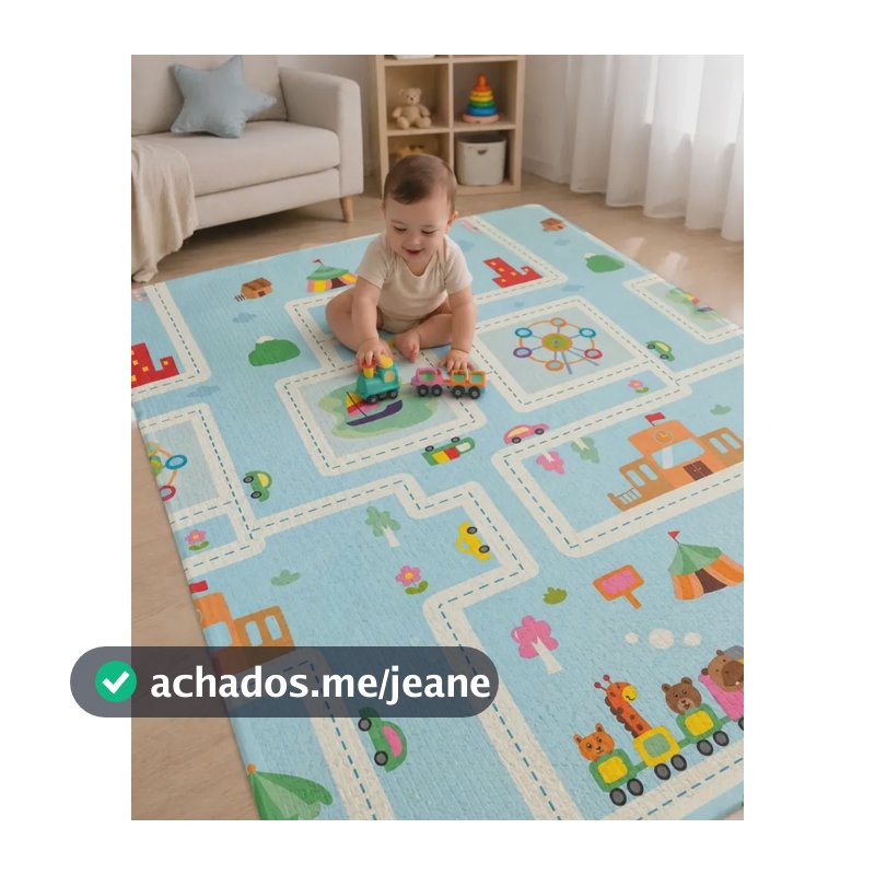 Tapete Dupla Face Infantil Emborrachado Dobrável Educativo