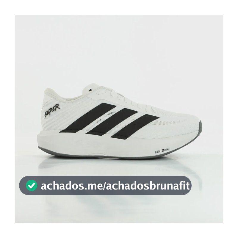 Tênis adidas Super Corrida Esportivo Treino Leve Eva Branco E Preto 37 Br