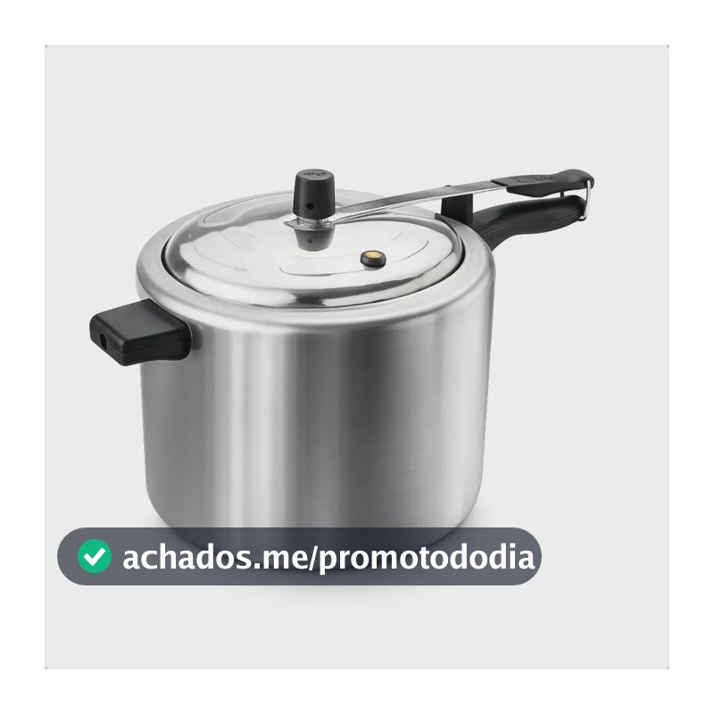 Panela de pressão 10 litros Alumínio Polida Grande Reforçada Cozimento Rápido Econômica Fechamento Interno