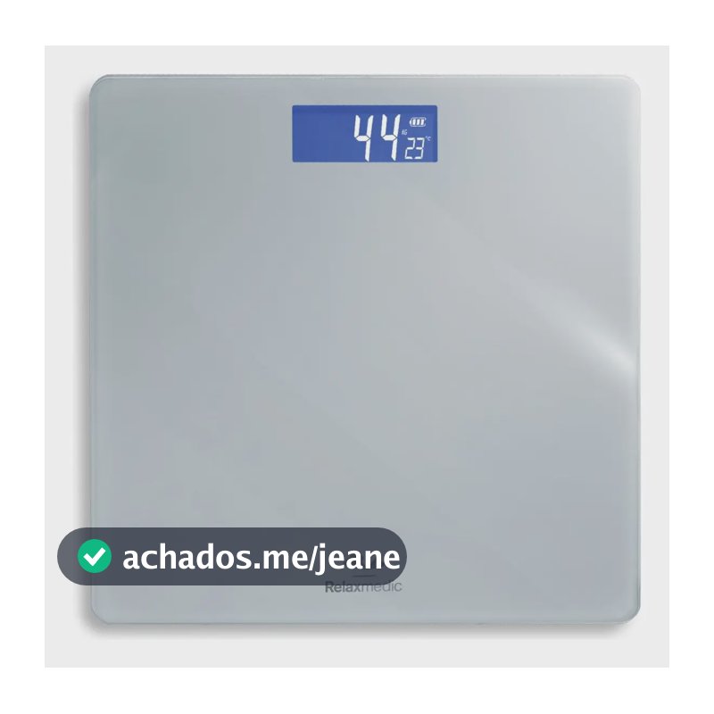 Balança corporal digital de banheiro cor branco Rmbd0628a Relaxmedic