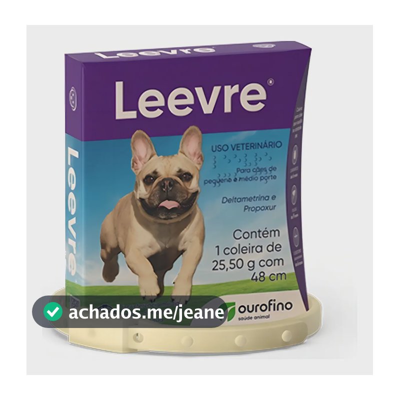 Coleira Antipulgas Carrapatos Leevre Ourofino 48cm Cães