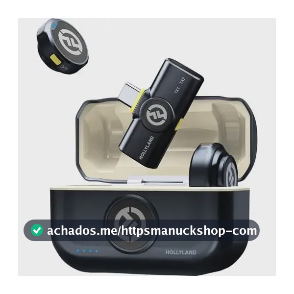 Hollyland Lark M2 Microfone S/ Fio P/ iPhone 15/16/17 E Android USB-C