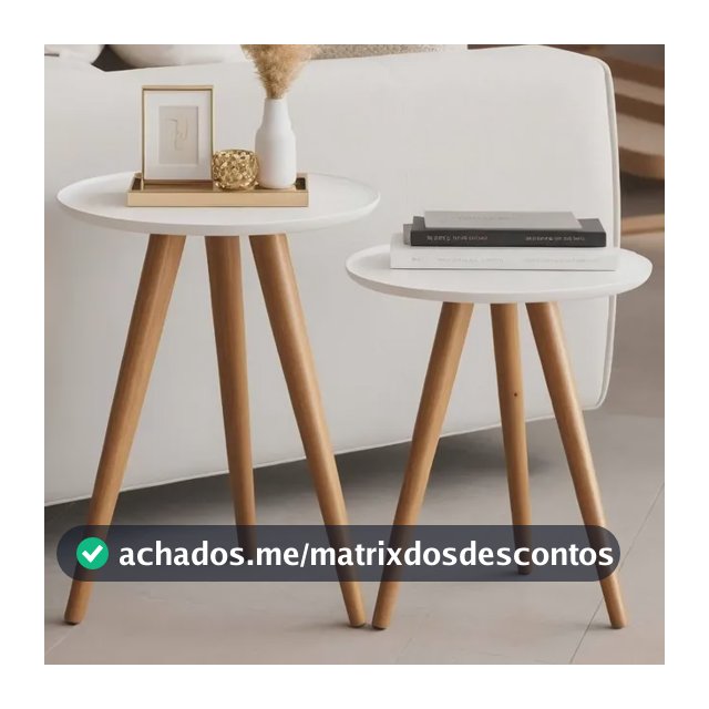 Mesa De Canto Pé Palito 2 Mesas Tripe Redonda Fosca