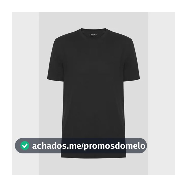 Camiseta Aramis Manga Curta Algodão Peruano Preto