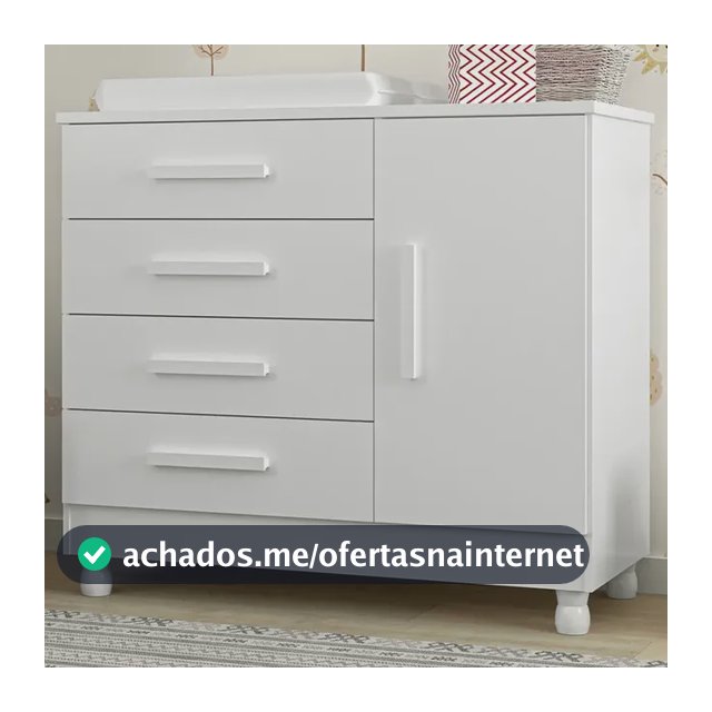 Cômoda Sapateira 4 Gavetas Sonho Bela Branca Com Trocador E Colchão