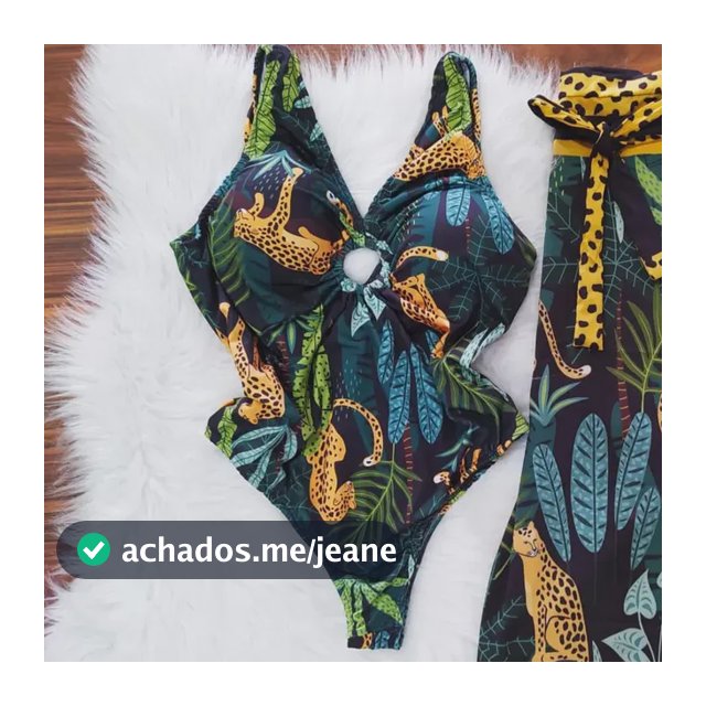 Conjunto Maiô Decot Com Pareô Canga Saída De Banho Plus Size