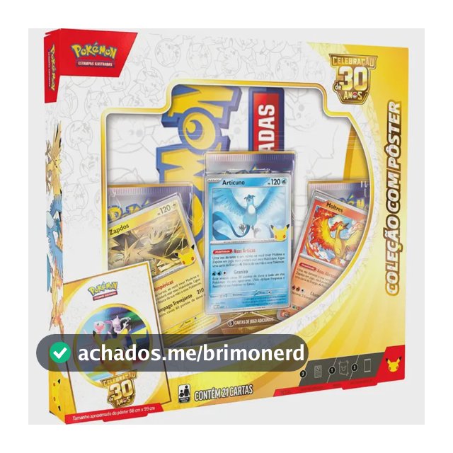 Pokémon Tcg: Coleção 30 Anos Box Com Pôster - Português Pokémon Celebração De 30 Anos Português