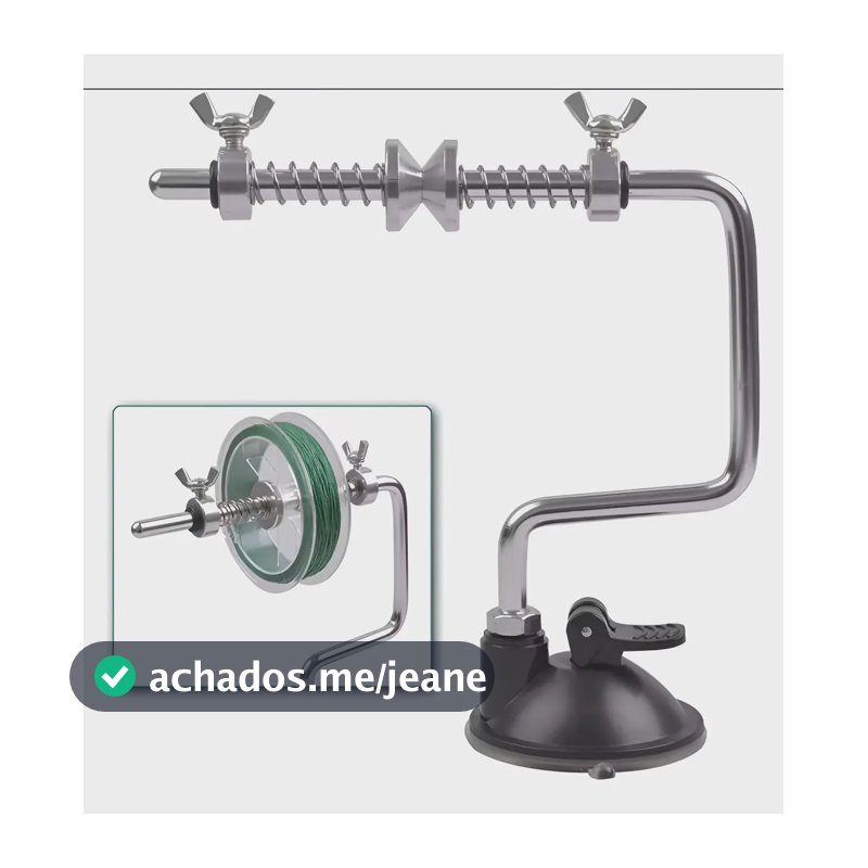 Suporte Enrolador  Linha Pesca Molinete Carretilha Preto