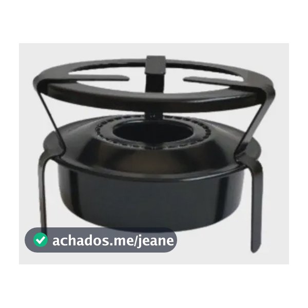 Fogareiro Portátil Espiriteira Álcool ROA 1 Boca Camping Preto