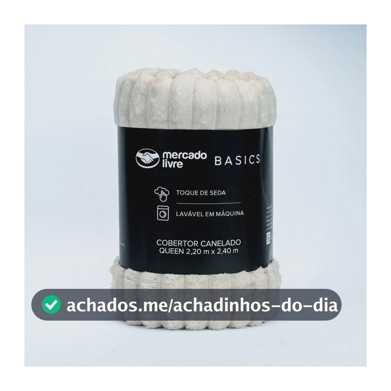 Cobertor de Microfibra Canelado Queen Bege Toque de Seda Mercado Livre Basics