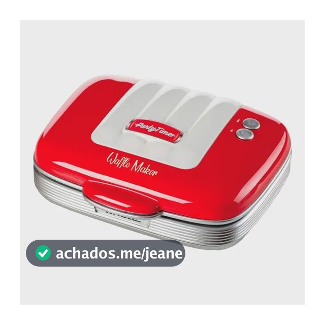 Máquina De Waffle Ariete Party Time Vintage 700w Com Led Vermelho 127v