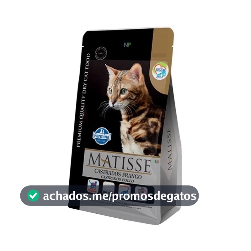 Ração Farmina Matisse Frango Para Gatos Castrados 7,5kg