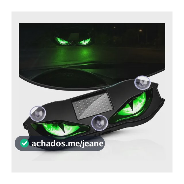 Luz Solar Led Olhos Do Diabo Para-brisa Carro Sensor Verde