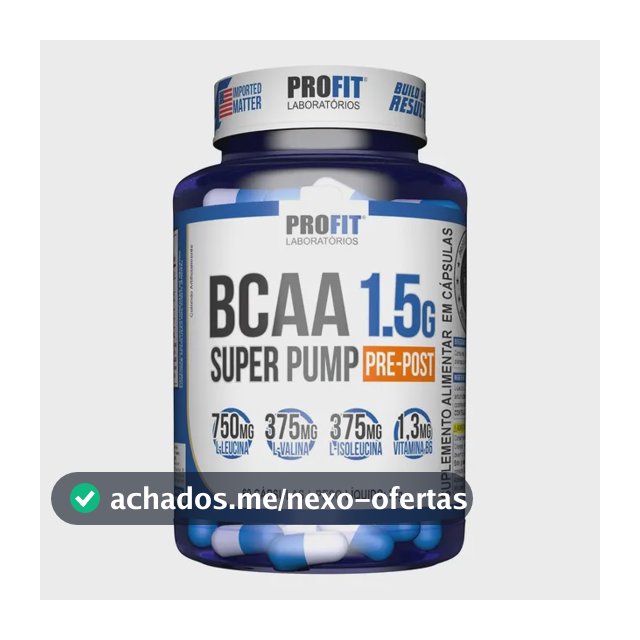 BCAA Profit Labs em cápsula Sem sabor x 1.5g de 60 un