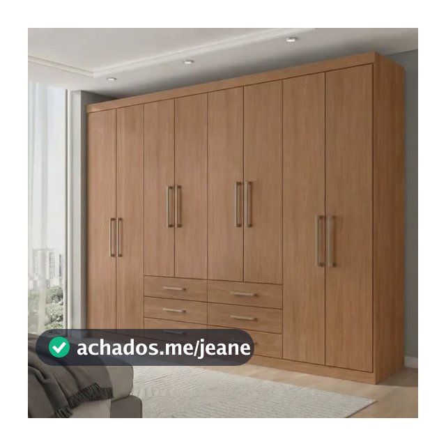 Guarda Roupa Casal 8 Portas 6 Gavetas Master Santos Andirá Jatobá