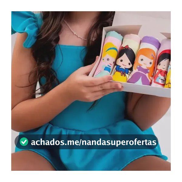 Kit 5 Calcinha Infantil Algodão Para Menina De 0 A 10 Anos