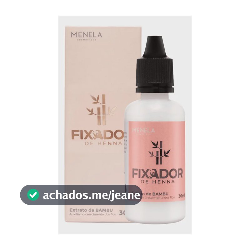 Fixador De Henna Menela Para Sobrancelhas 30ml Profissional