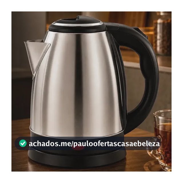 Chaleira Jarra Elétrica 1,8l Litros Em Inox Desligamento Automático Aquecimento Rápido Segura Café Chá Fácil Abertura Alça Viacruz