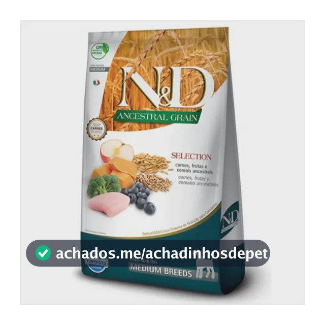 Ração Seca N&d Ancestral Meduim Selection Cães Adultos 15kg