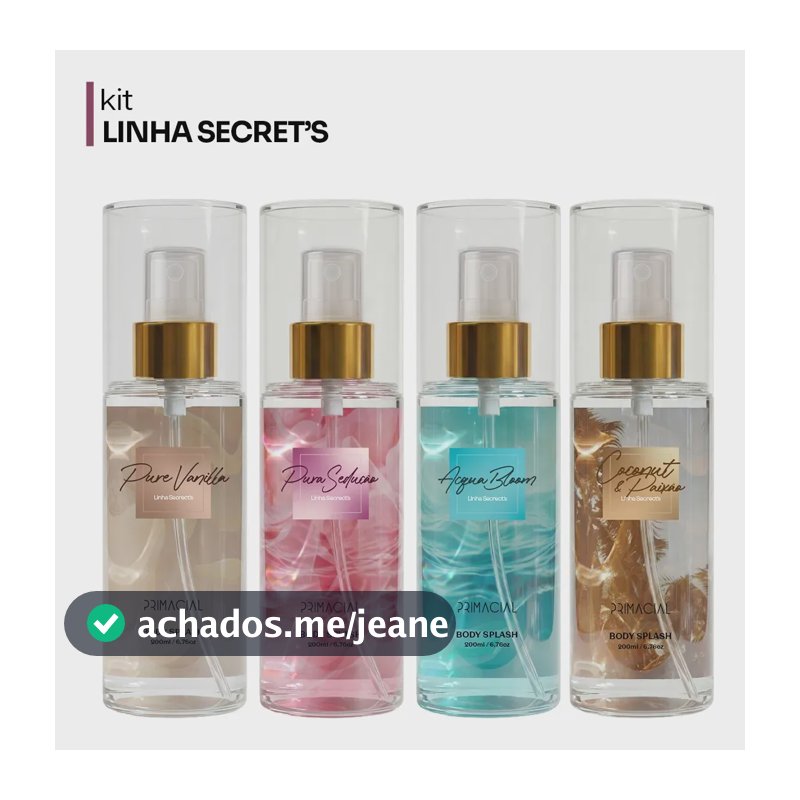 Body Splash Feminino Linha Secrets By Primacial