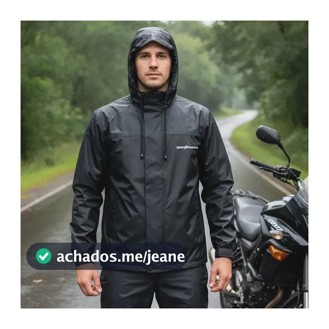 Capa De Chuva Para Motoqueiro Pantaneiro Nylon Com Capuz