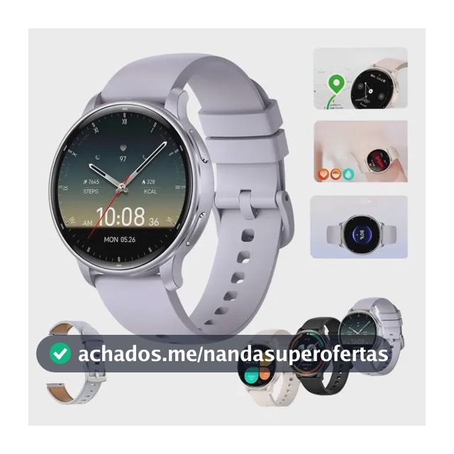 Smartwatch ESOYIP Y102 Sport AMOLED Feminino com GPS, Bateria de Longa Duração e Monitoramento de Saúde