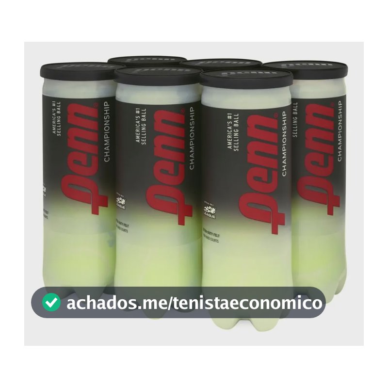 Bola De Tênis Penn Championship Extra Duty - Pack 6 Tubos Amarelo