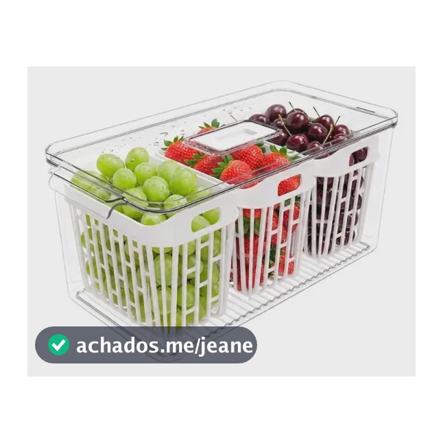 Organizador Com 3 Cestos 6l Cor Cristal Dry Coza
