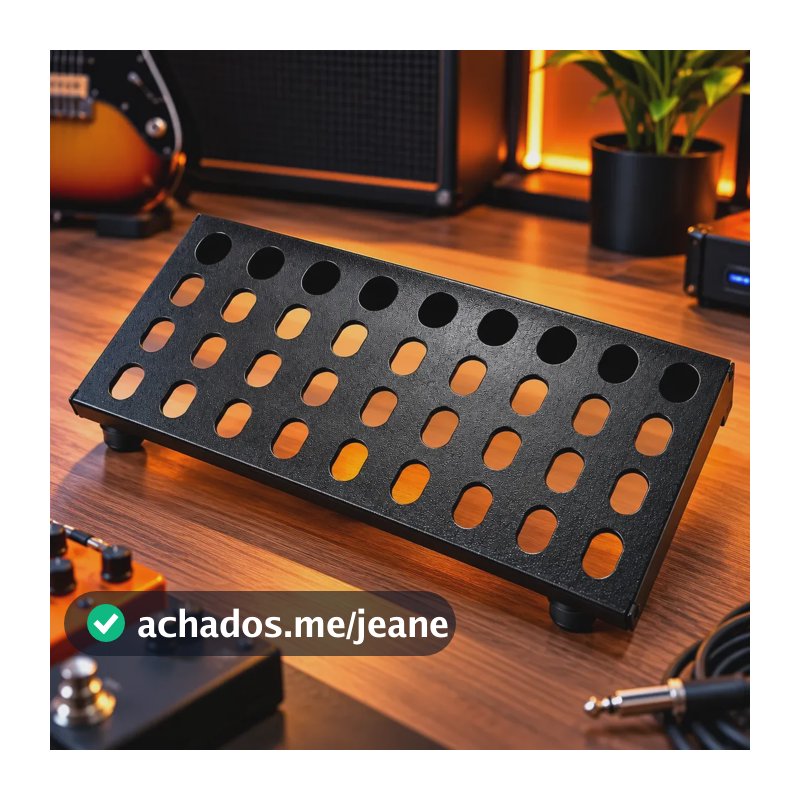 Pedalboard 35x17cm Kw Parts Aço Carbono Compacto/resistente Preto