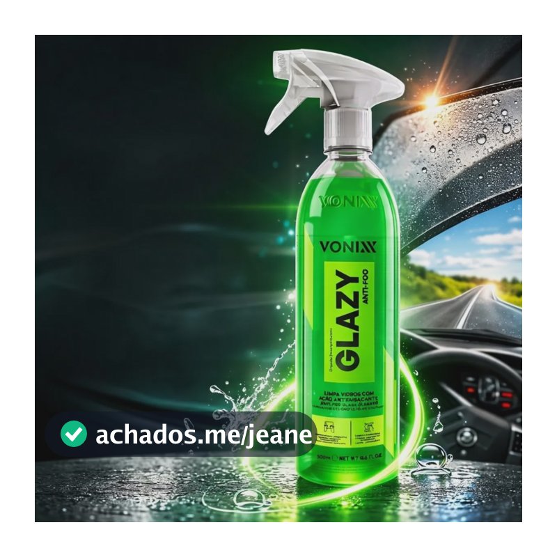 Antiembaçante Spray Glazy Anti Fog Antifog 500ml Vonixx Anti Embaçante Antiembaçamento Desembaçador Vidro Espelho Para-brisa Parabrisa Carro Moto Viseira Capacete Óculos Box Banheiro Automotivo