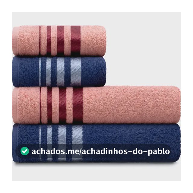Jogo Toalhas De Algodão 4 Banho E Rosto Rosa E Azul Karsten