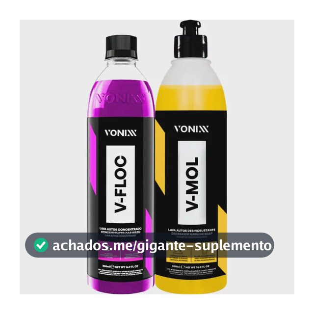 Kit Shampoo Automotivo Esfregação Neutro V-floc V-mol Vonixx