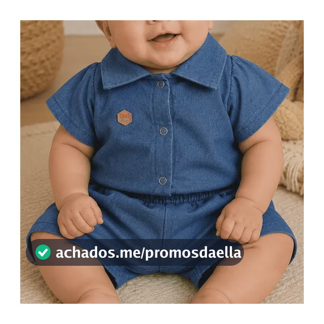 Conjunto Polo Short Bebê Menino Festa Casamento 0 A 3 Meses Azul Jeans 0 A 3 Meses