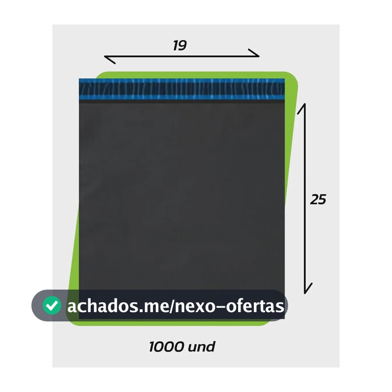 Envelope Segurança 19x25 com 1000 unidades, Saco Plástico Para Envios Correios, Embalagem para Ecommerce com Lacre Permanente, À prova d'água Envelopes Express