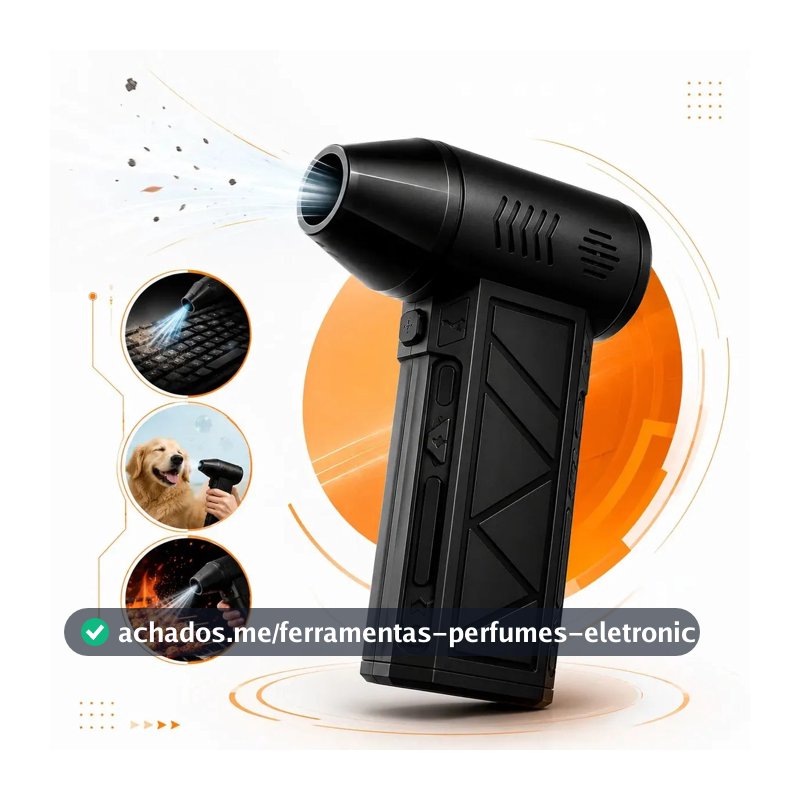 Mini Soprador de Ar Portátil Hold On USB Recarregável para Limpeza e Churrasco
