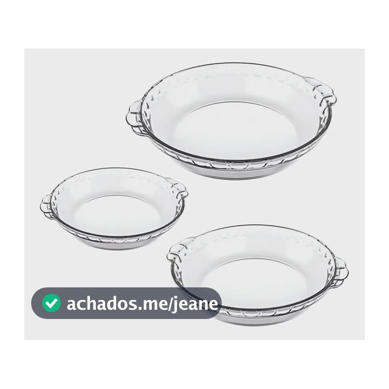 Conjunto De Formas Filetadas 3 Peças Transparente Marinex