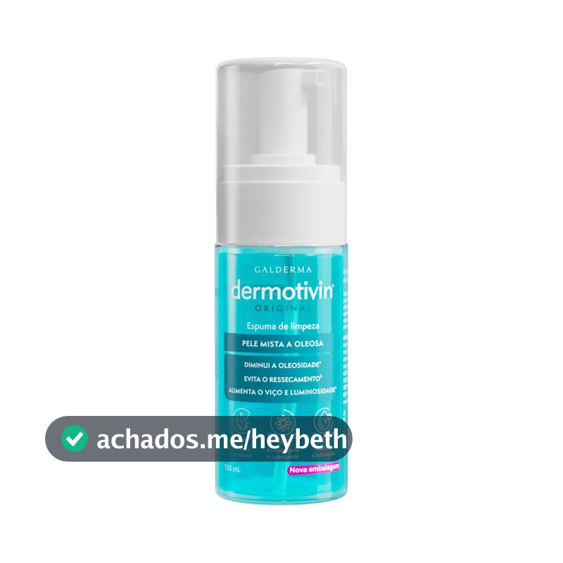 Dermotivin Original Espuma de Limpeza Facial para Pele Mista a Oleosa 130ml