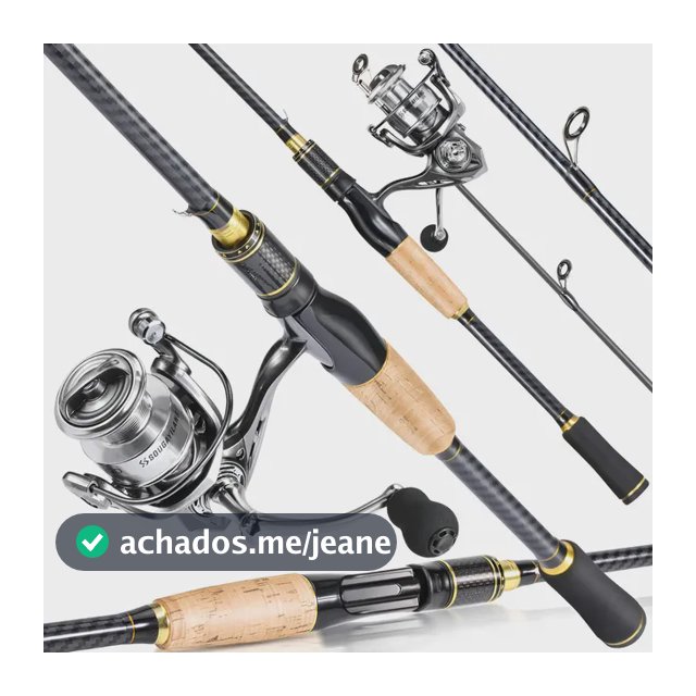Kit Pesca Carbono Vara 1,80m + Molinete Alumínio 1000-4000