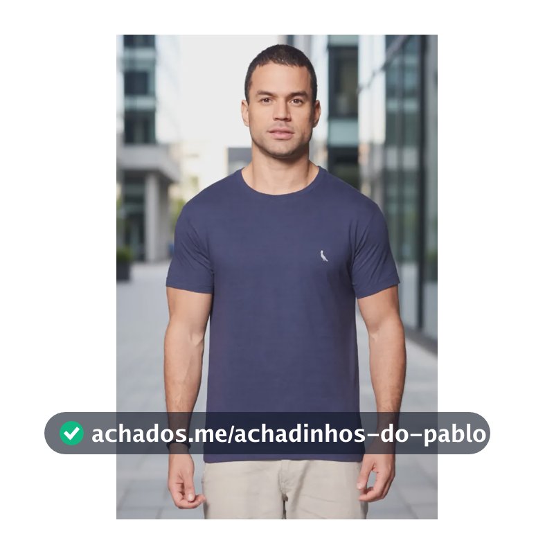 Camiseta Regular Essence Reserva Masculina Marinho T-shirt Lisa P Liso