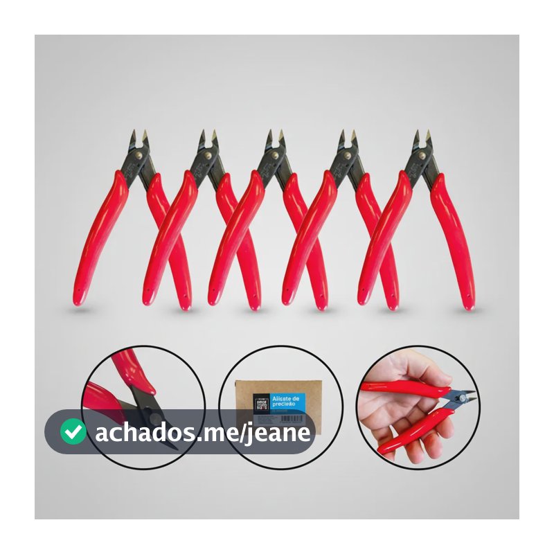 Kit 5 Alicates De Corte De Precisão Vermelho