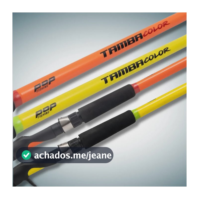 Vara Pesca Tamba Color 2,10m 60lbs Carretilha Pesqueiro Pop Laranja
