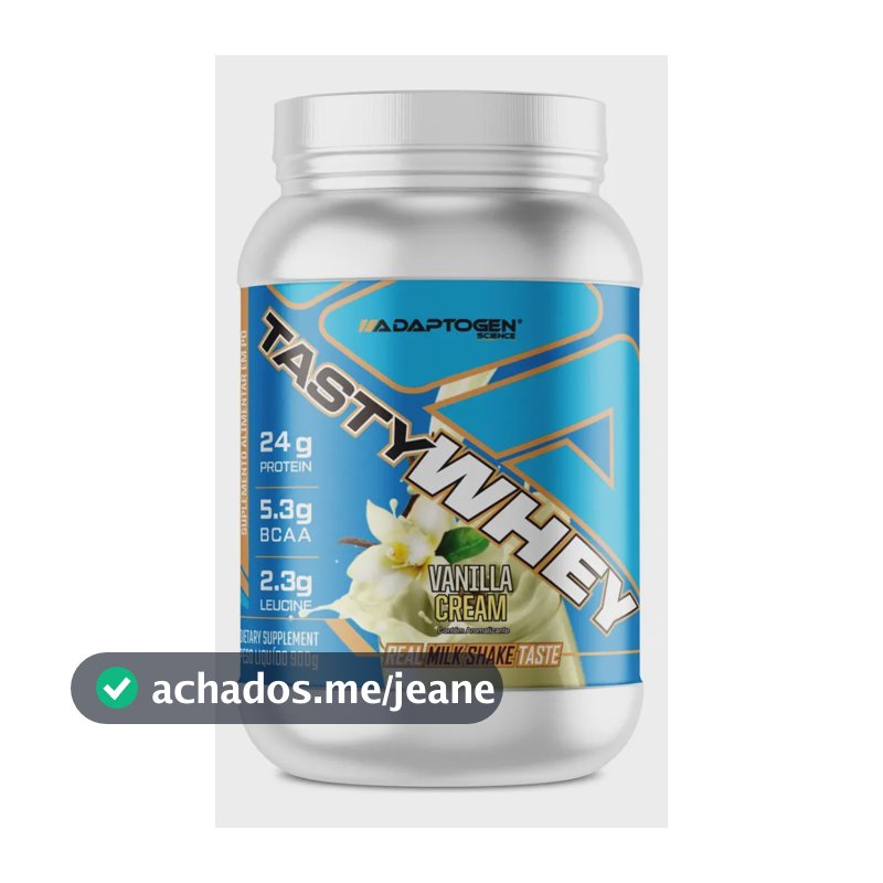 Suplemento Tasty Whey 3w Gourmet Whey Protein Adaptogen Science Pote 900g Sabor Baunilha