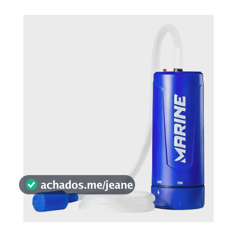 Oxigenador Pesca Portátil Marine Para Peixes Isca Viva Azul